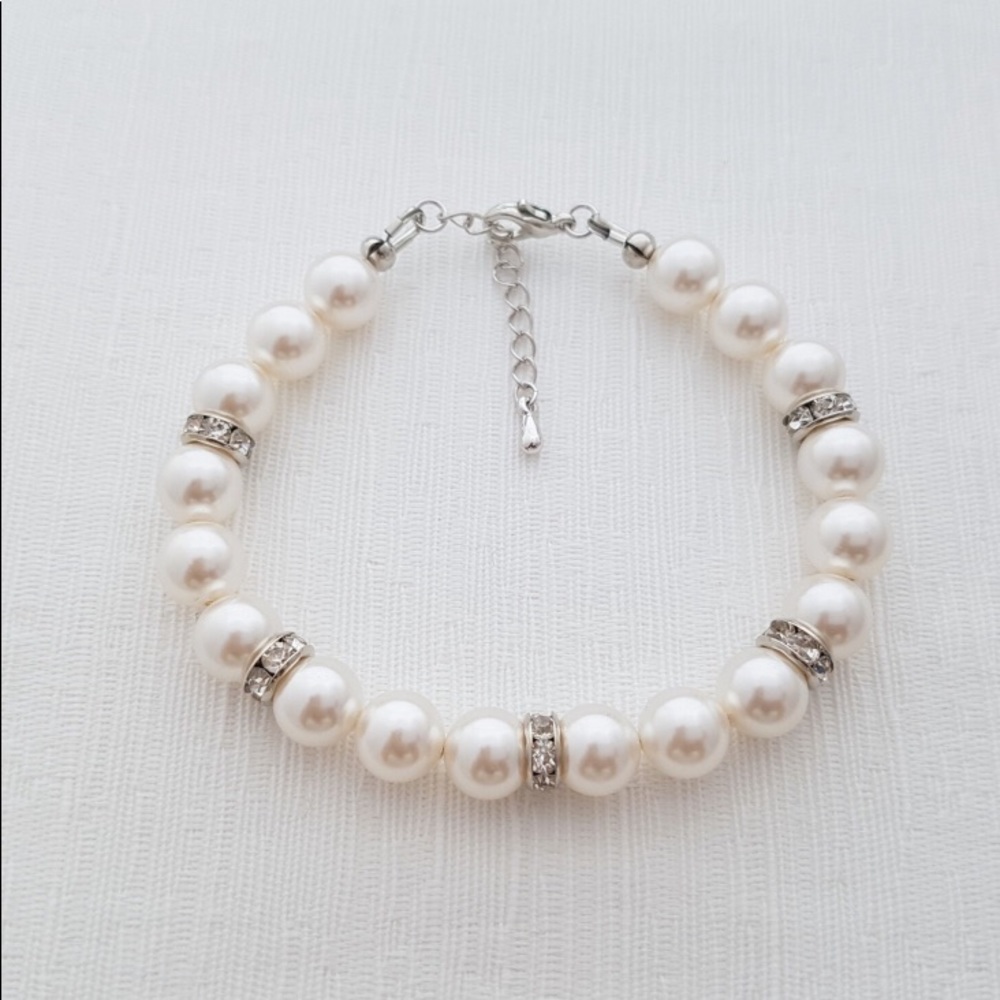 Swarovski Crystal Pearl and Rhinestone Bracelet